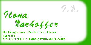 ilona marhoffer business card